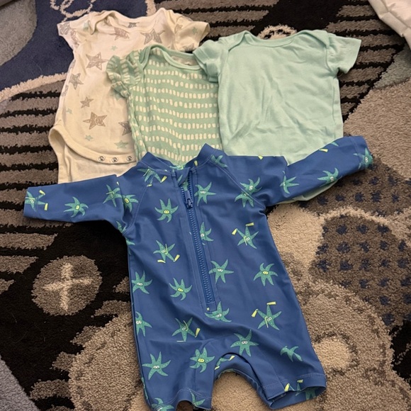 baby Kids Onesies bundle and bathing suit - Picture 2 of 2